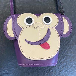 Zatchels Purple Monkey Leather Bag
